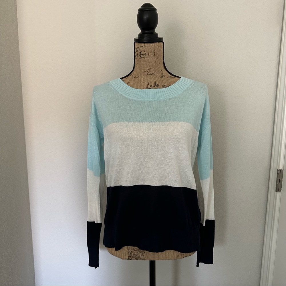 Club Monaco Striped Linen Boatneck - Picture 3 of 10